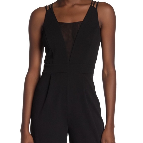 Bebe Strappy Mesh Jumpsuit - Picture 2 of 5